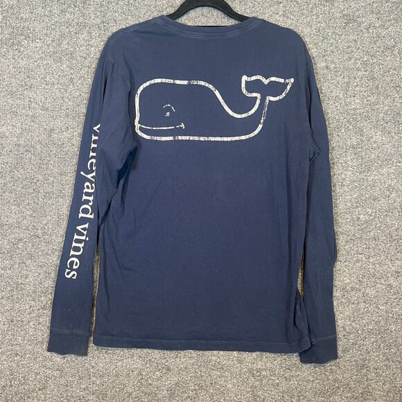 Vineyard Vines Shirt Womens XS Blue Long Sleeve Tshirt Logo Stretch Relaxed Fit - Picture 7 of 9